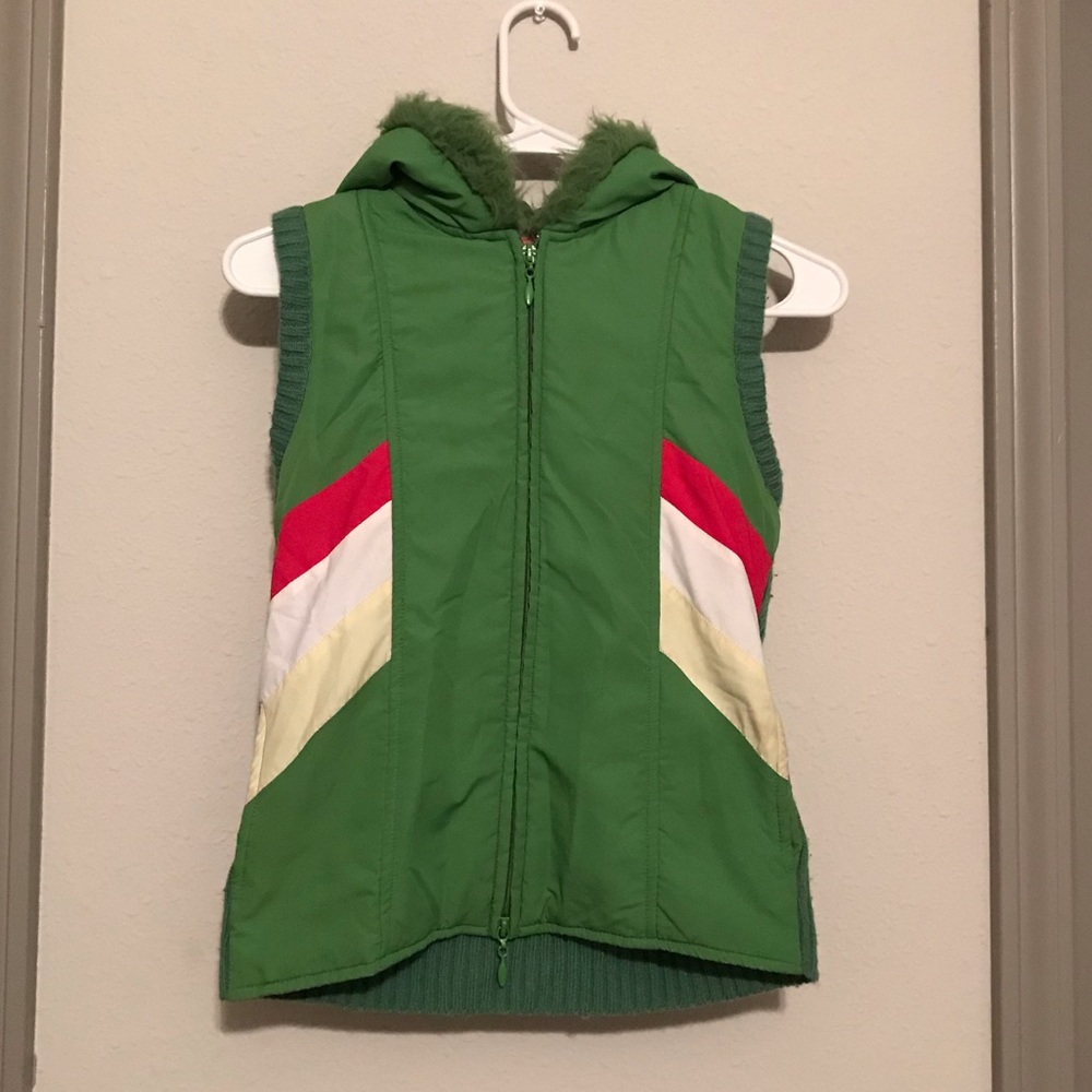 Vintage Hooded Windbreaker Vest Jacket